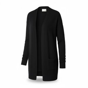 Aritzia Wilfred Free Alpaca Blend Open Front Cardigan Oversized Black Size XS